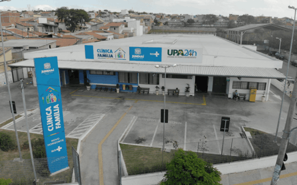 Foto captada por drone da fachada do Complexo do Vetor Oeste