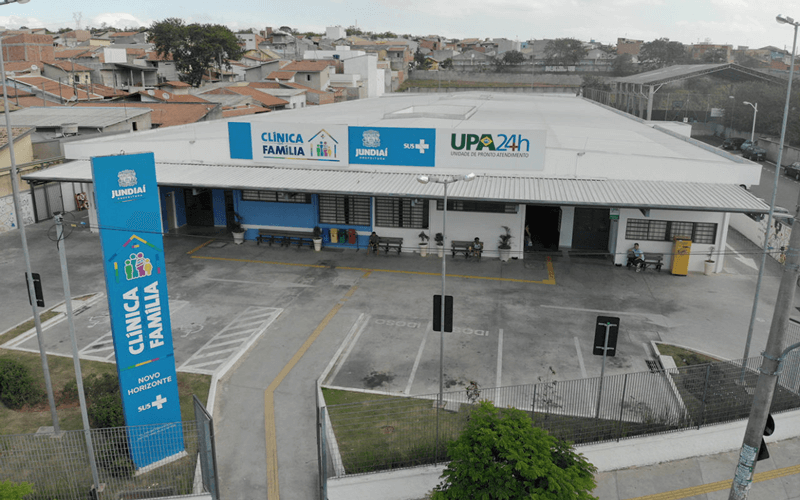 Foto captada por drone da fachada do Complexo do Vetor Oeste