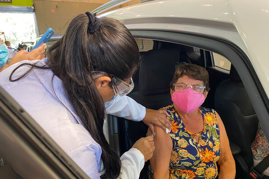 Vacinação em Jundiaí. (Foto: Divulgação)