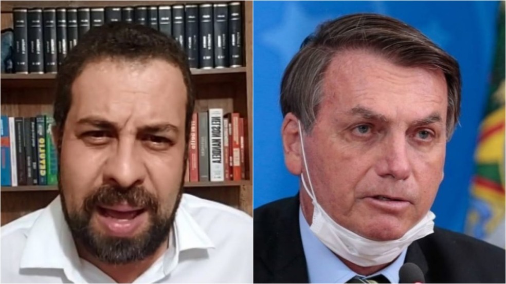 Guilherme Boulos e Jair Bolsonaro