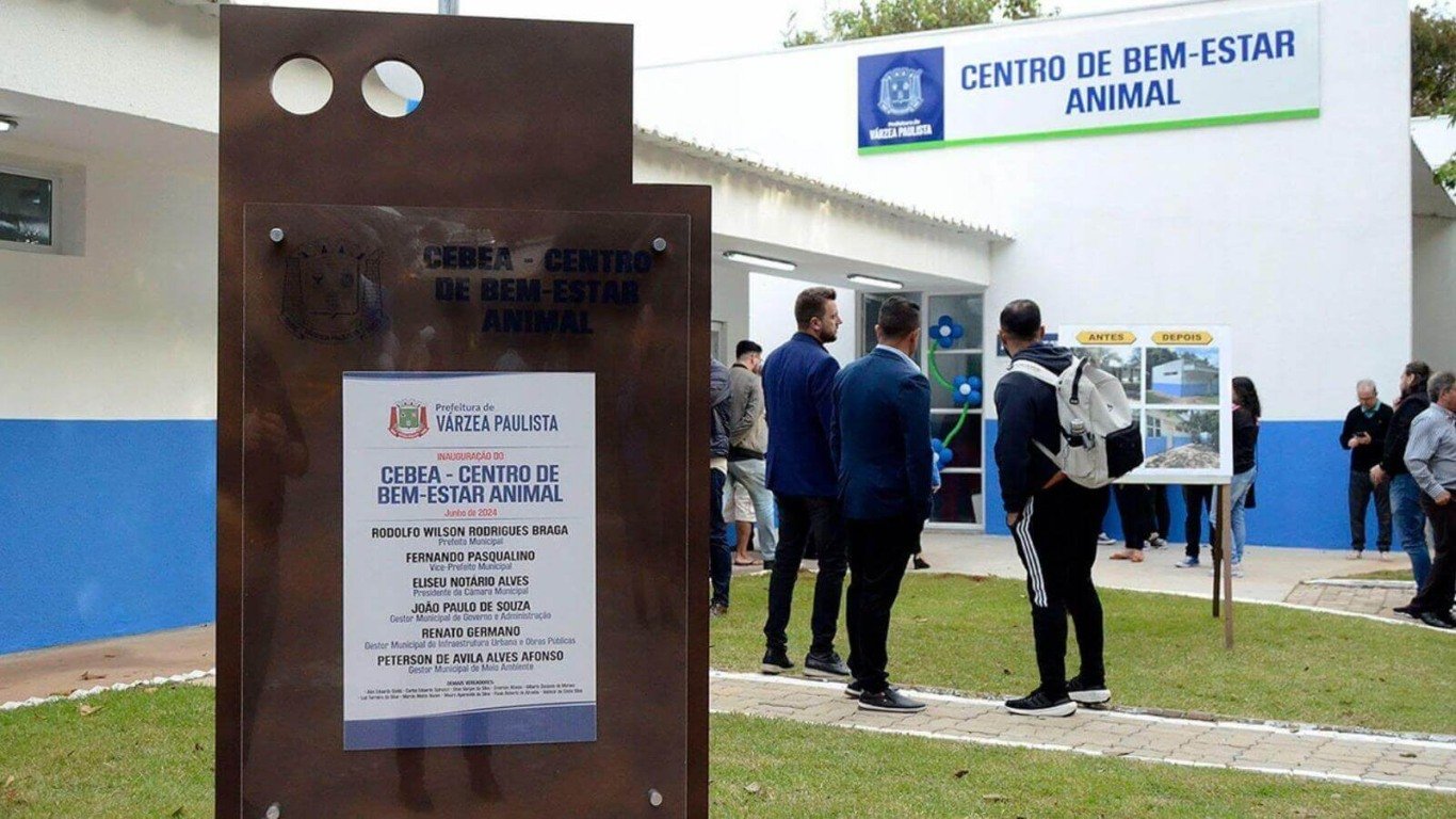 Prédio do novo Centro de Bem-Estar Animal de Várzea Paulista.