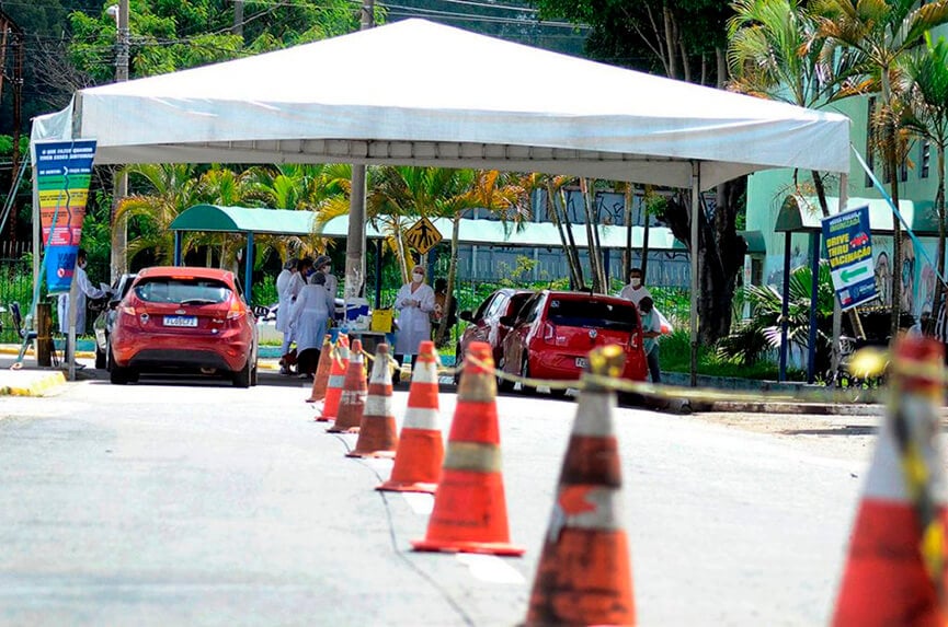 Vacinação em Várzea Paulista. (Foto: Divulgação)