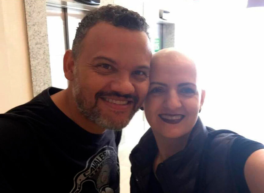 Viviane com o marido, Reginaldo