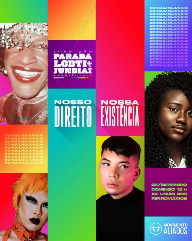 Arte da Parada LGBTI+ em Jundiaí