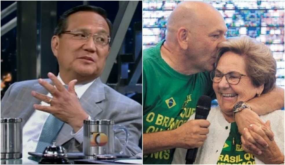 Médico Wong e Luciano Hang e a mãe