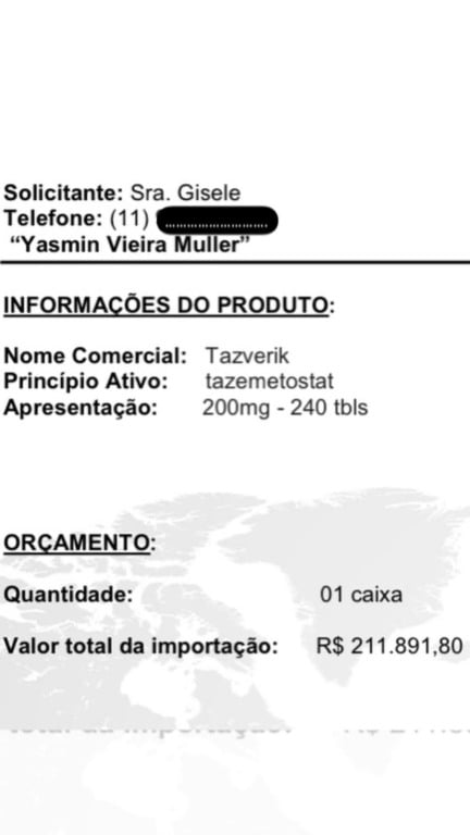 Yasmim luta contra câncer raro