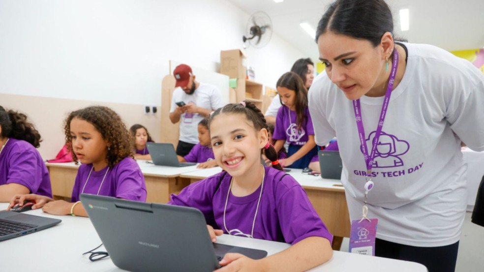 Laura Lopes, de 9 anos, no Girls Tech Day