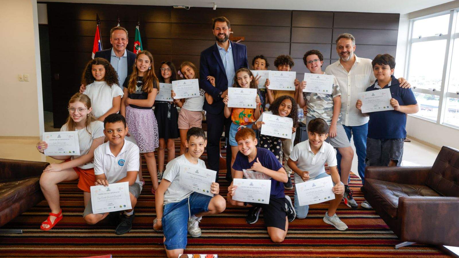 Comitê das Crianças e o prefeito de Jundiaí