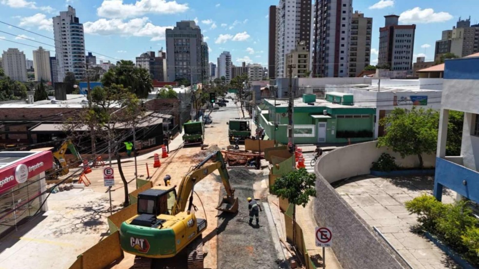 Obras da Rua Barão de Teffé. Obras da Rua Barão de Teffé.