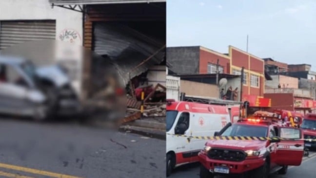 Carro desgovernado em Jundiaí.