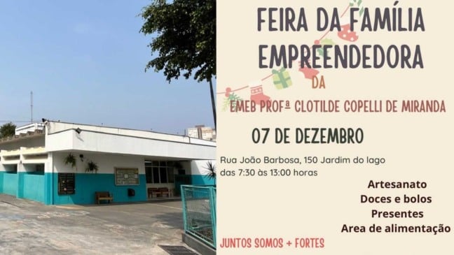 Banner da Feira da Família Empreendedora.