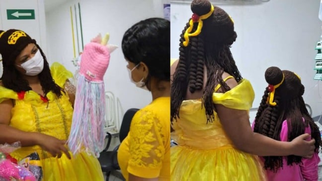 Dia do Voluntariado com fios encantados.