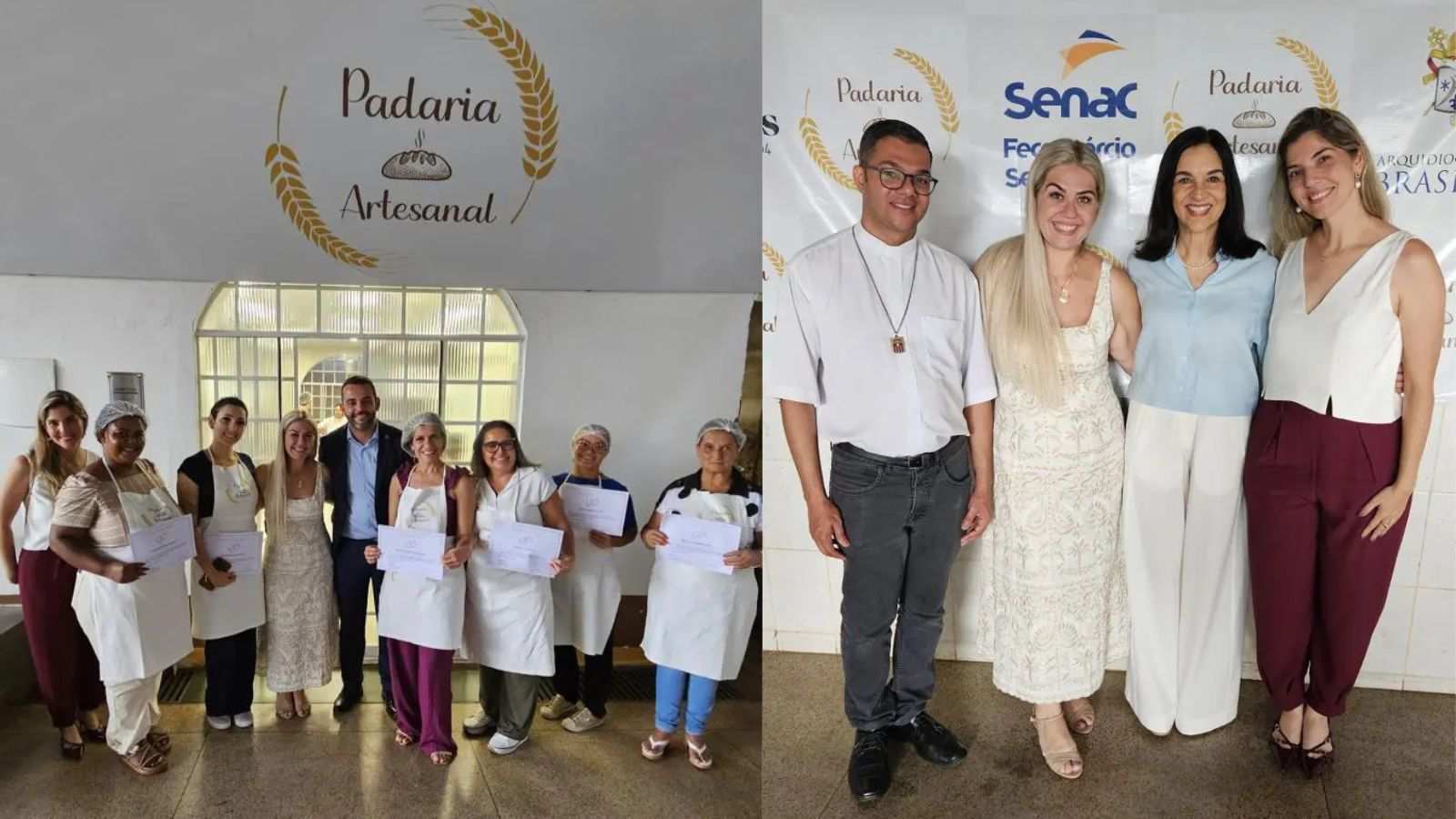 Gustavo Martinelli em formatura da Padaria Artesanal.