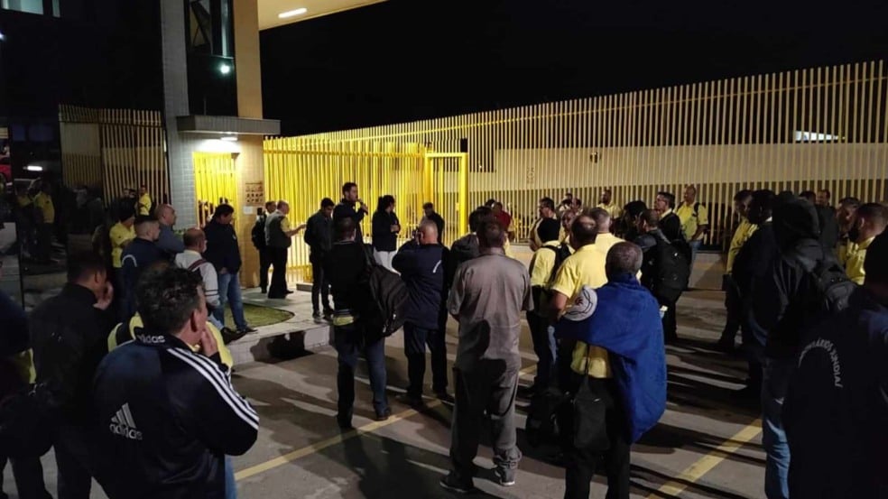 Assembleia sobre a greve dos motoristas.