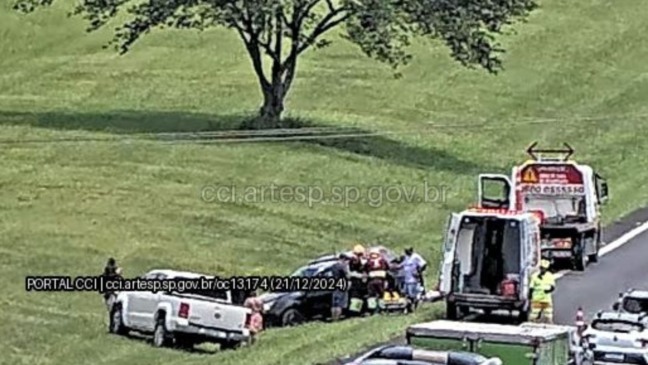 Colisão na Rodovia dos Bandeirantes.