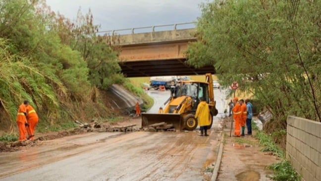 Estragos causados pela chuva