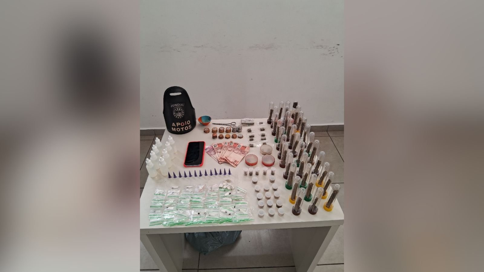 Drogas apreendidas em Jundiaí