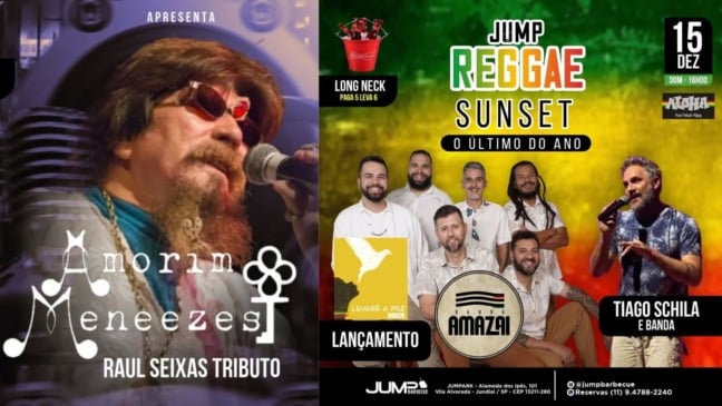 JumpBarbecue recebe tributo a Raul Seixas, Rock e Reggae em programação deste fim de semana