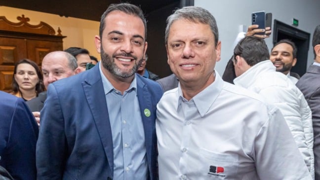 Gustavo Martinelli e Tarcísio Freitas Gustavo Martinelli e Tarcísio Freitas