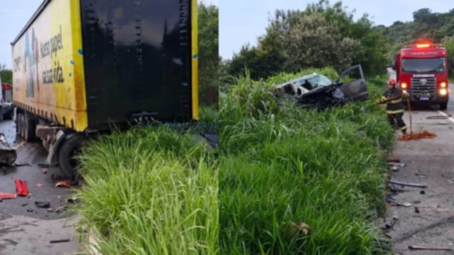 Motorista morre em acidente com carreta na Rod. Edgard Máximo Zambotto, em Campo Limpo Paulista