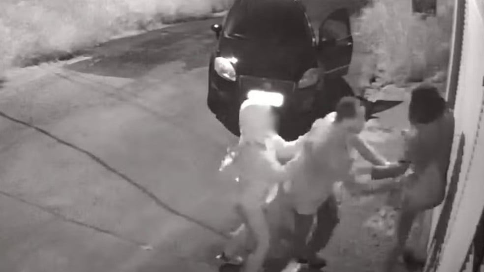 Imagem da câmera de segurança de Várzea Paulista