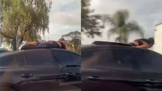 Porsche de Jundiaí é flagrado com mulher no teto