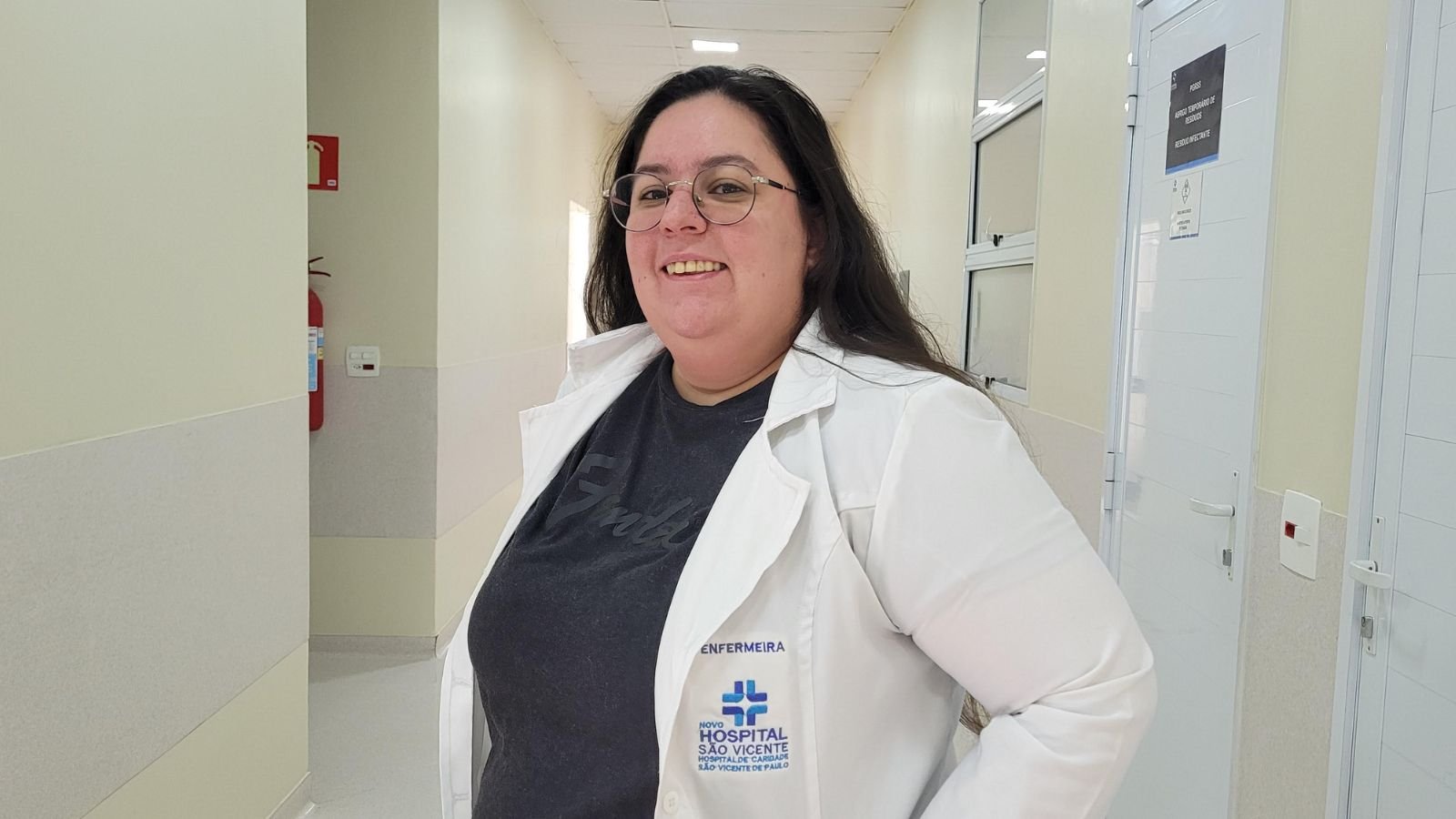 Raíssa Fileli, enfermeira do Hospital São Vicente