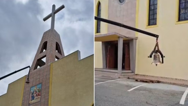 Sino na Igreja da Matriz, em Várzea Paulista