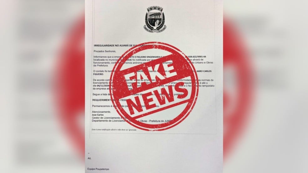 Golpe utiliza o nome da Prefeitura de Jundiaí para cobranças fraudulentas