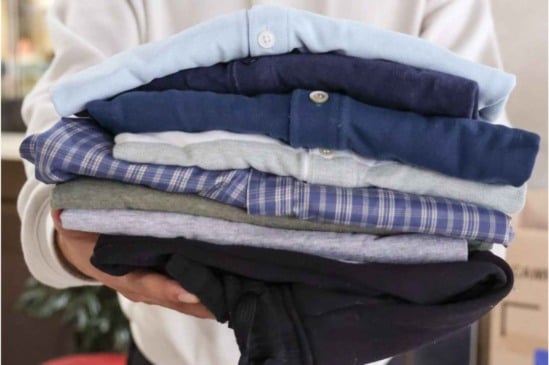 Doações de roupas arrecadadas para famílias afetadas pelas chuvas em Jundiaí