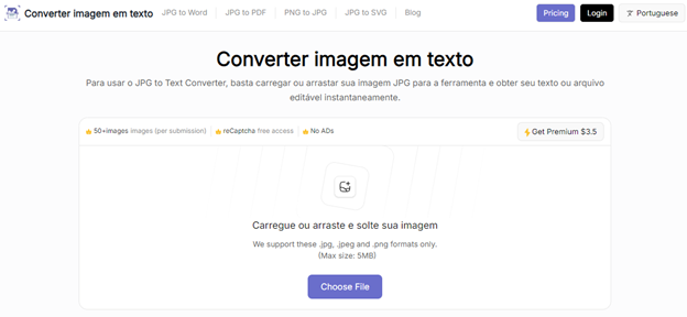 ferramentas de conversão de imagem para texto