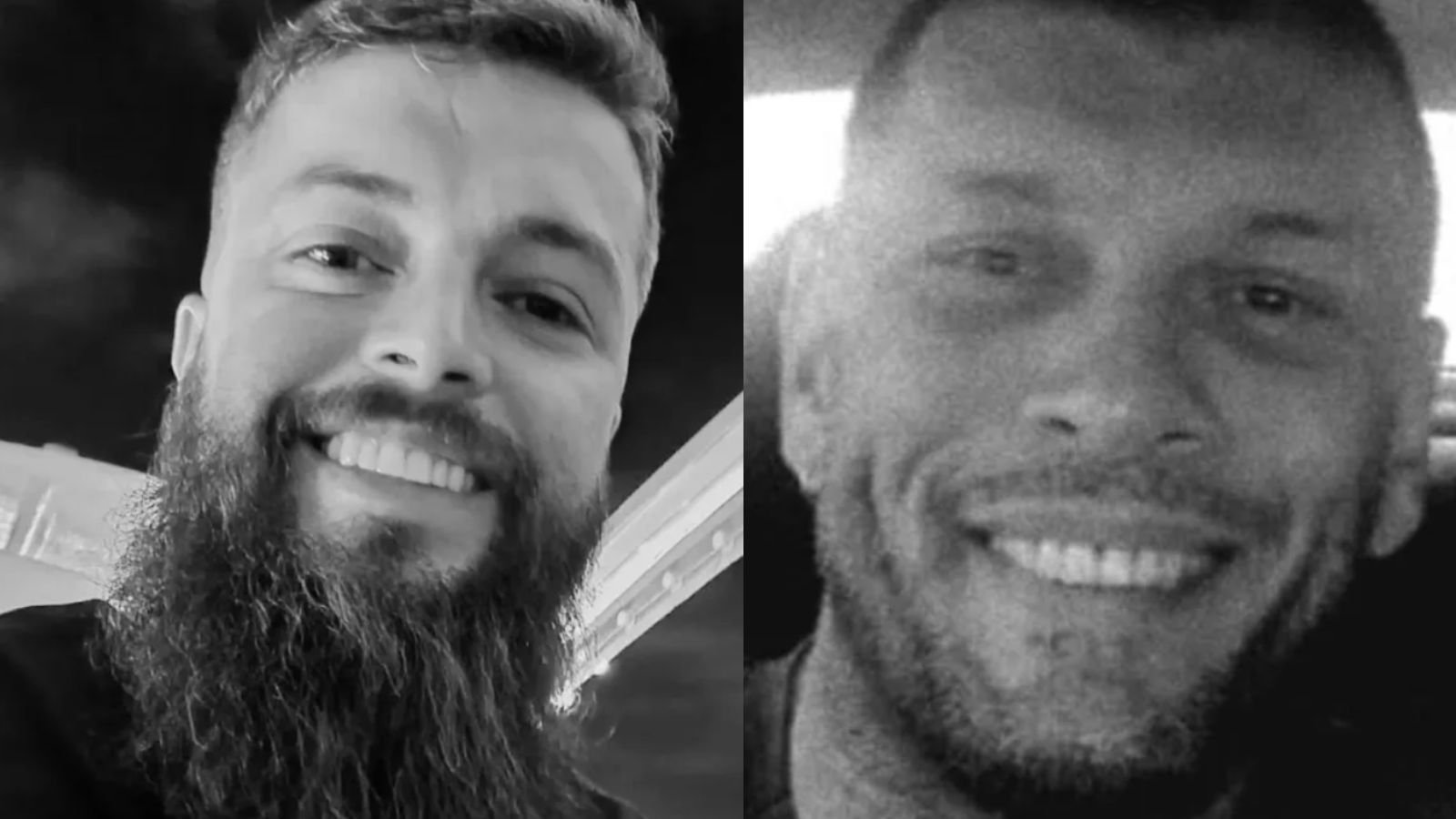 Policiais civis Marcus Vinícius Cardoso de Carvalho e Rodrigo Velloso Cabral, mortos na megaoperação no Rio, aparecem sorrindo em fotos pessoais.