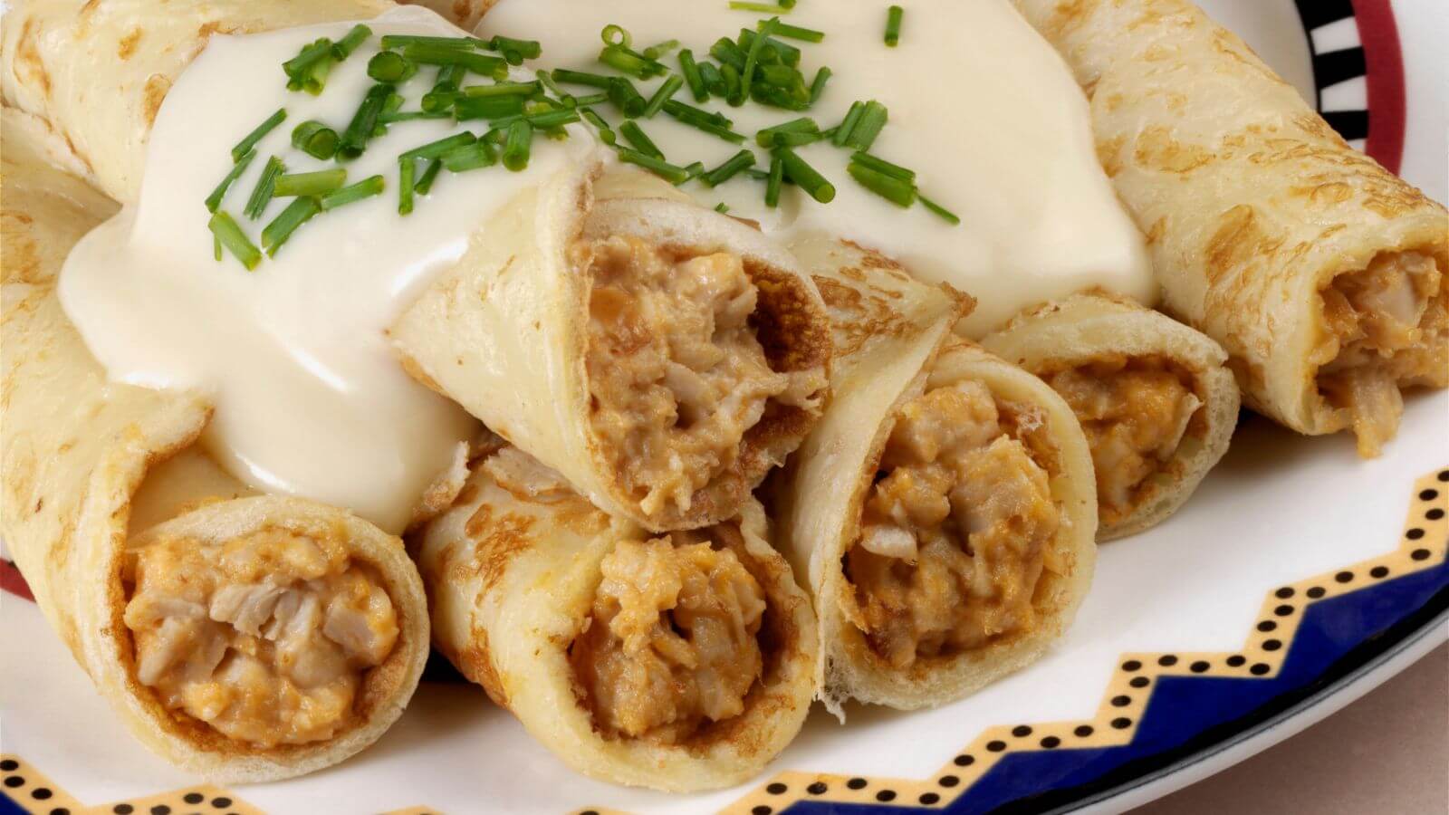 Receita de panqueca de frango