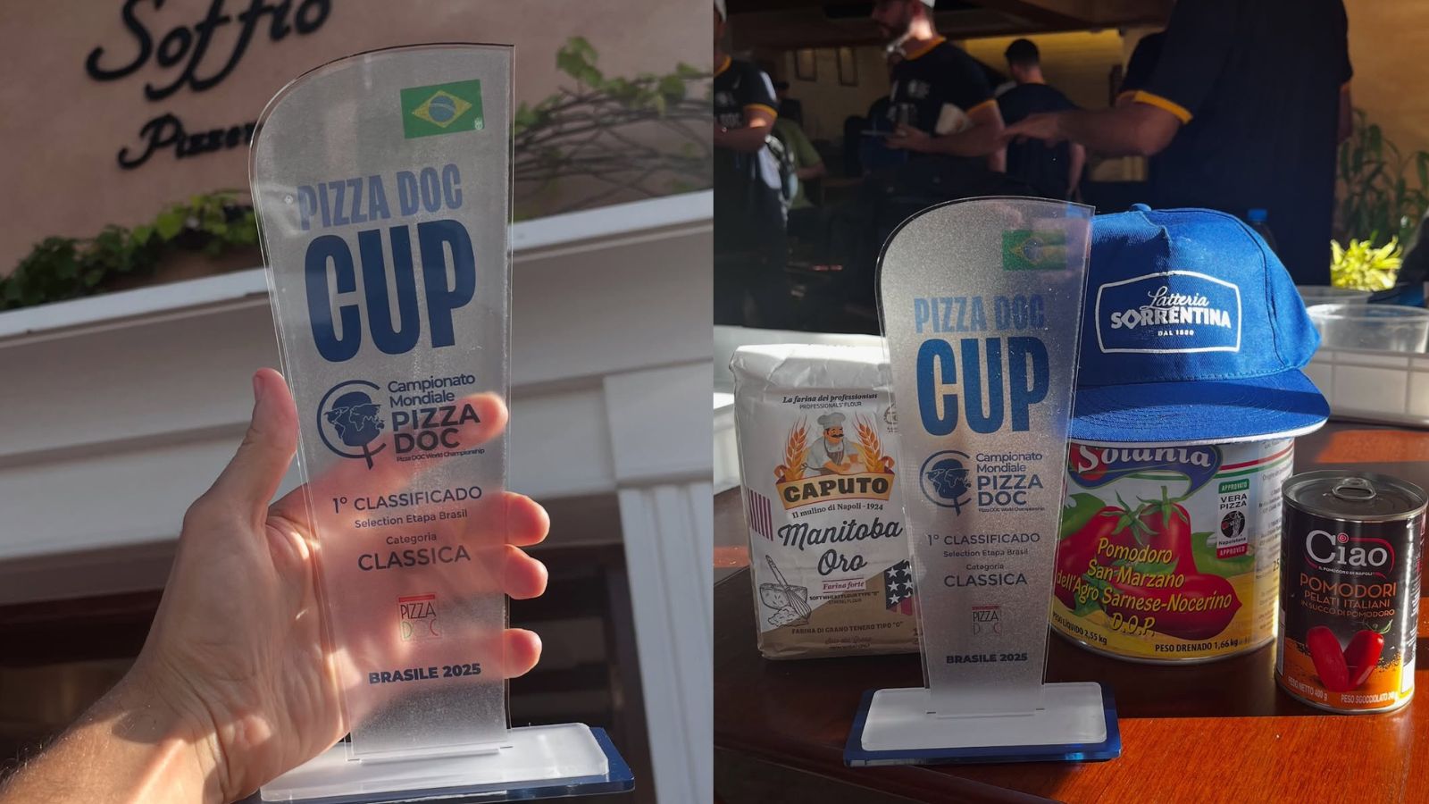 Prêmio 1º LUGAR na pizza Clássica do campeonato PIZZA DOC CUP