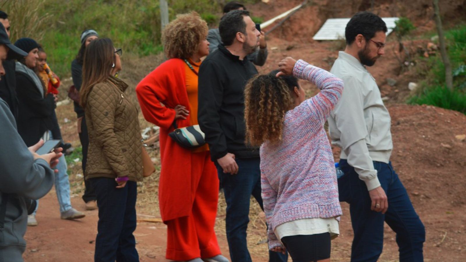 Guilherme Boulos, Henrique Parra e Ediane Maria em visita a Jundiaí