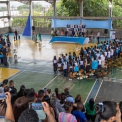 Alunos da Emeb Ivo de Bona