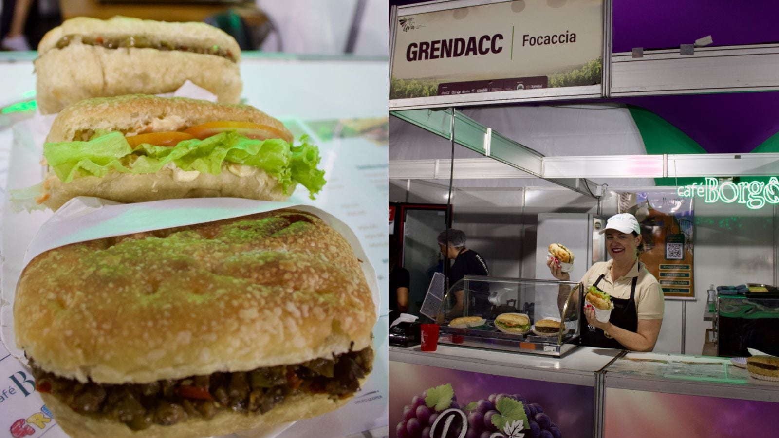 Sanduíches de focaccia do Grendacc