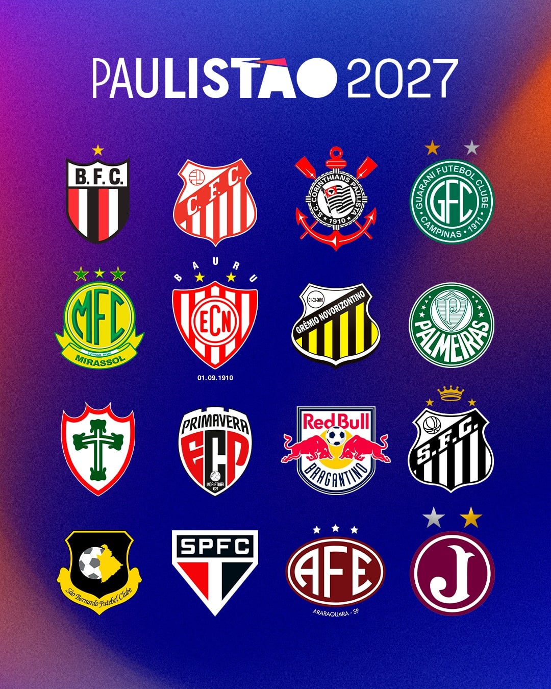 Paulistão: Edição 2027 tem todos os participantes definidos