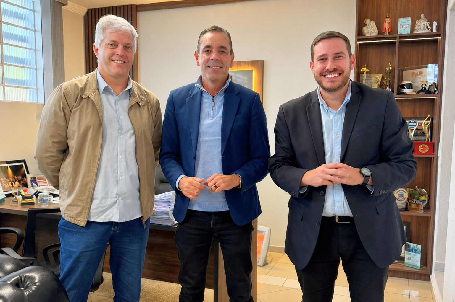 Gestão de resíduos: Benassi, João Paulo e Rodolfo fortalecem ações na região 1 ricardo benassi joao paulo rodolfo braga